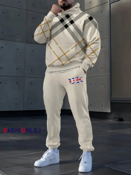 Men’s Casual Hoodie And Pants Set As picture / S