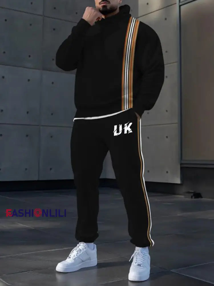 Men’s Casual Hoodie And Pants Set As picture / S