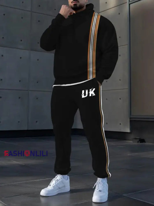 Men’s Casual Hoodie And Pants Set As picture / S