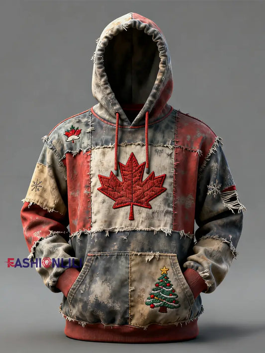 Men’s Christmas Print Casual Hoodie As picture / S