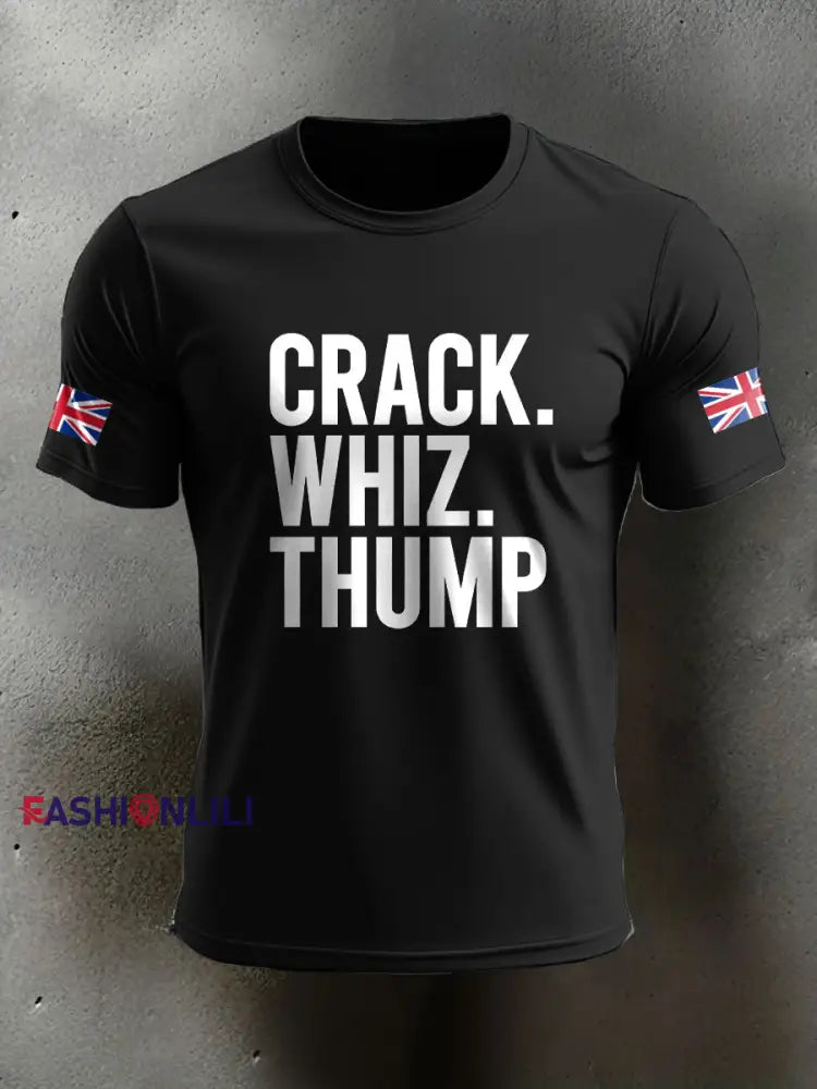 Men’s Crack Whiz Thump Veteran Printed T-shirt Black / S