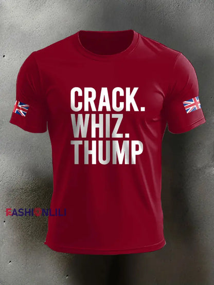 Men’s Crack Whiz Thump Veteran Printed T-shirt Deep Red / S