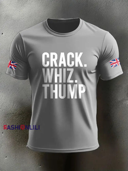 Men’s Crack Whiz Thump Veteran Printed T-shirt Light Gray / S