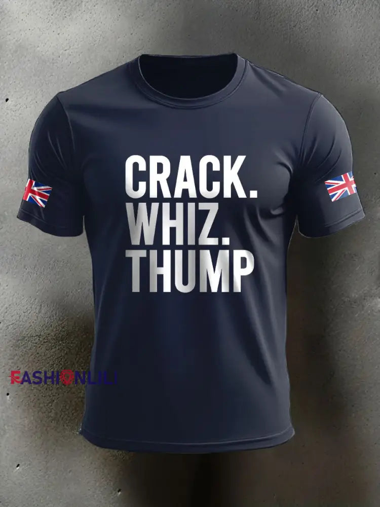 Men’s Crack Whiz Thump Veteran Printed T-shirt Navy Blue / S