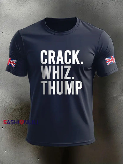 Men’s Crack Whiz Thump Veteran Printed T-shirt Navy Blue / S