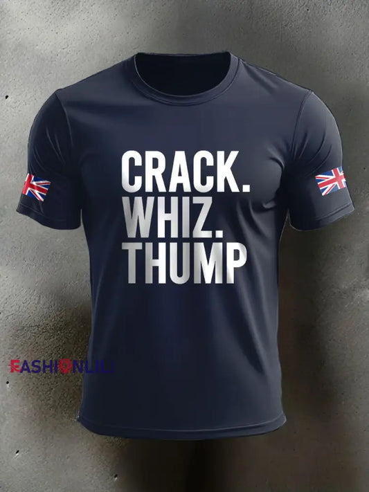 Men’s Crack Whiz Thump Veteran Printed T-shirt Navy Blue / S