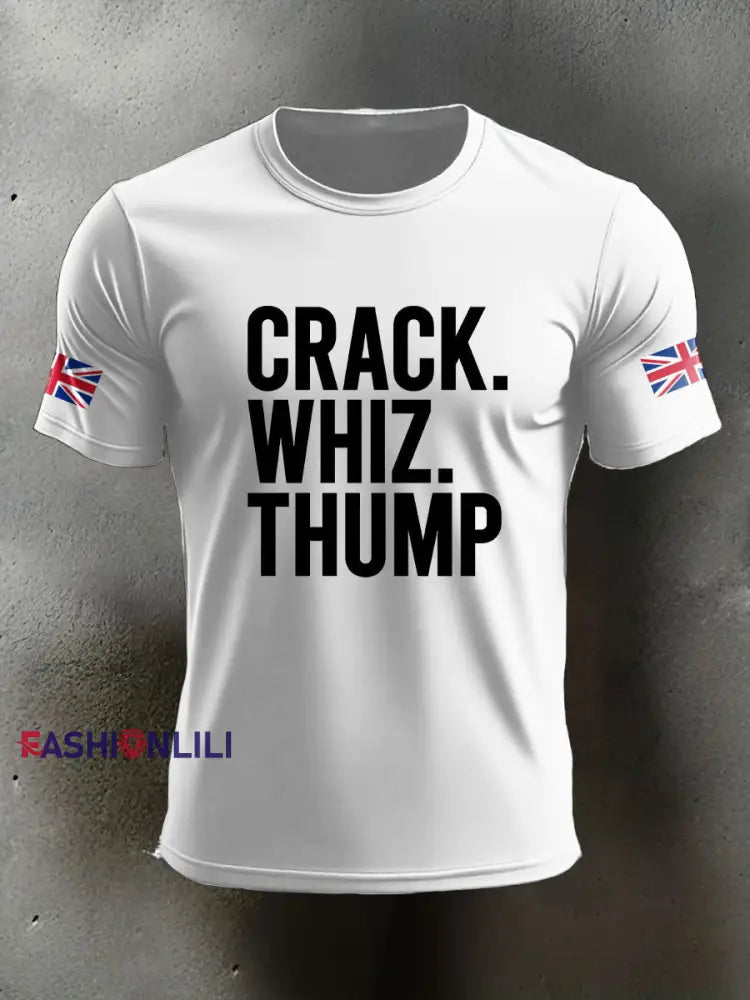 Men’s Crack Whiz Thump Veteran Printed T-shirt White / S