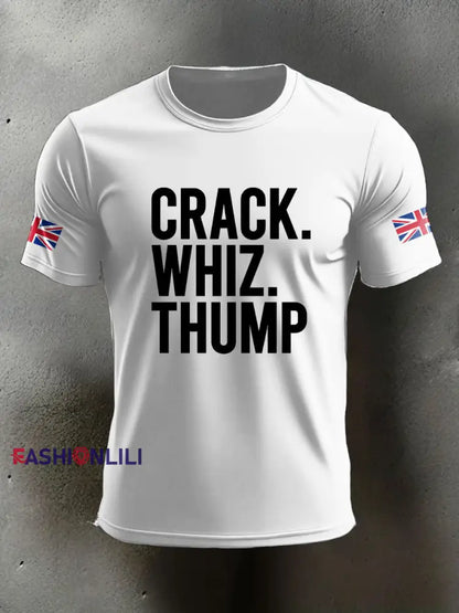 Men’s Crack Whiz Thump Veteran Printed T-shirt White / S