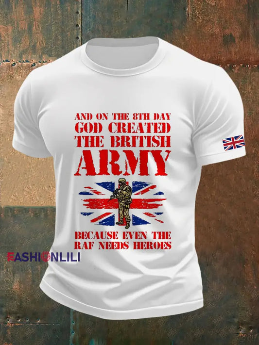 Men’s Dog Greated The British Army Short-sleeved T-shirt White / S