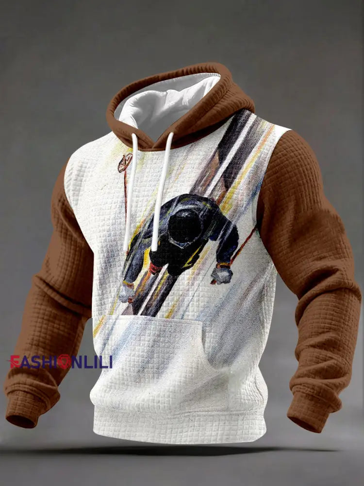 Men’s Double-Ski Hoodies Brown / S