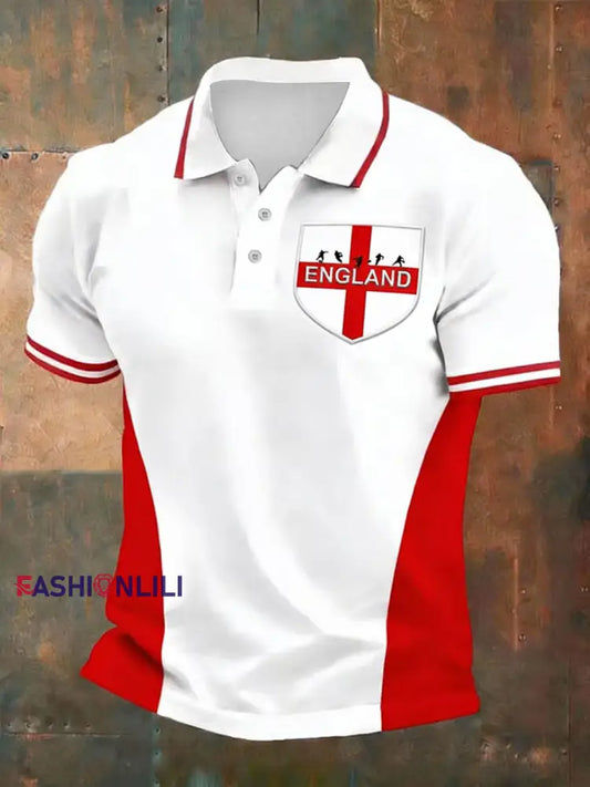 Men’s England Rugby Lover Printed polo shirt As picture / S