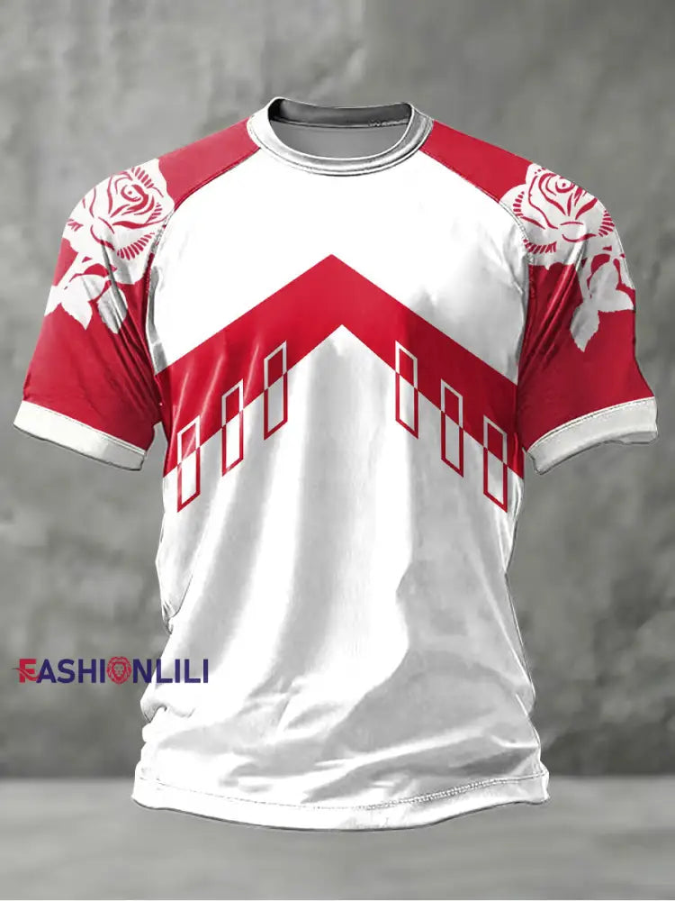 Men’s England Rugby Lover Printed short sleeve t-shirt As picture / S