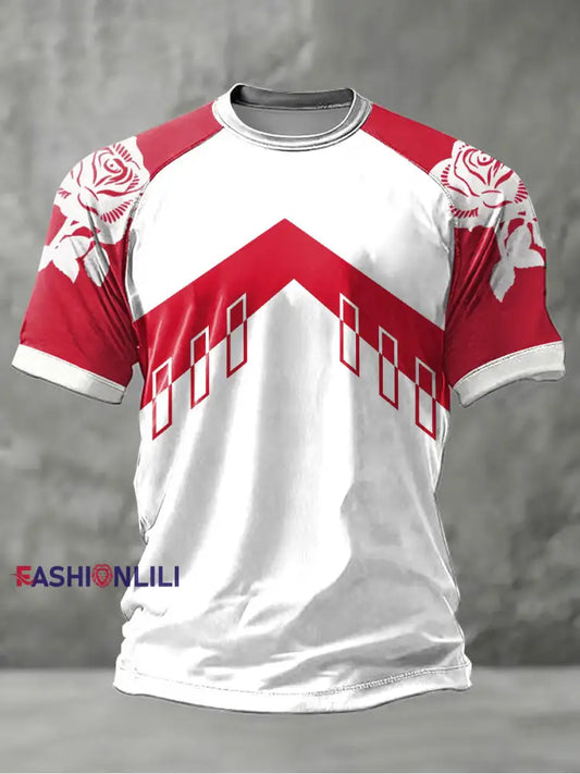 Men’s England Rugby Lover Printed short sleeve t-shirt As picture / S