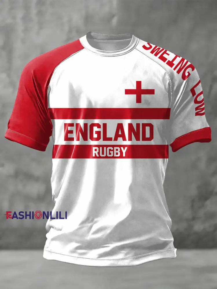 Men’s England Rugby Lover Printed T-shirt White / S