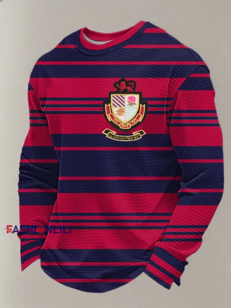 Men’s England Rugby Lover Printed Waffle Long Sleeve Top As picture / S
