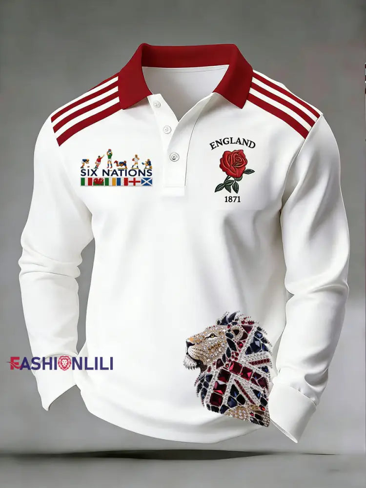 Men’s England Rugby Print Sweatshirt A / S