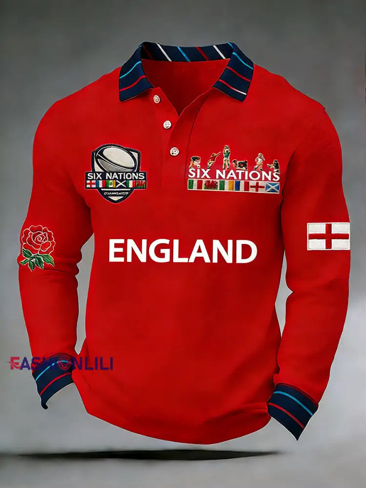 Men’s England Rugby Print Sweatshirt B / S