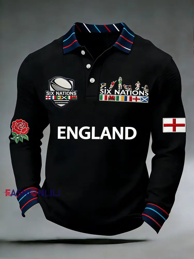 Men’s England Rugby Print Sweatshirt D / S