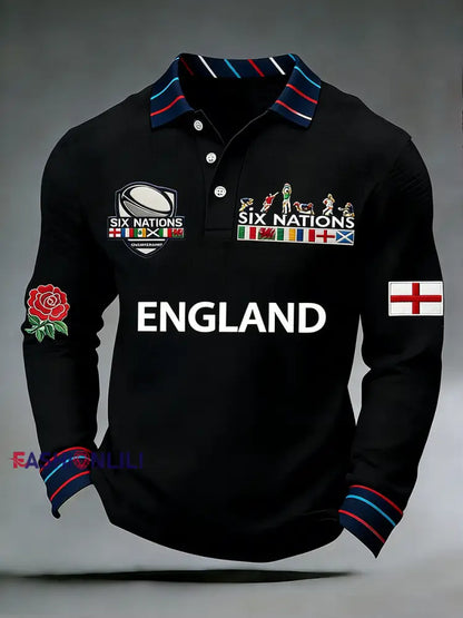 Men’s England Rugby Print Sweatshirt D / S