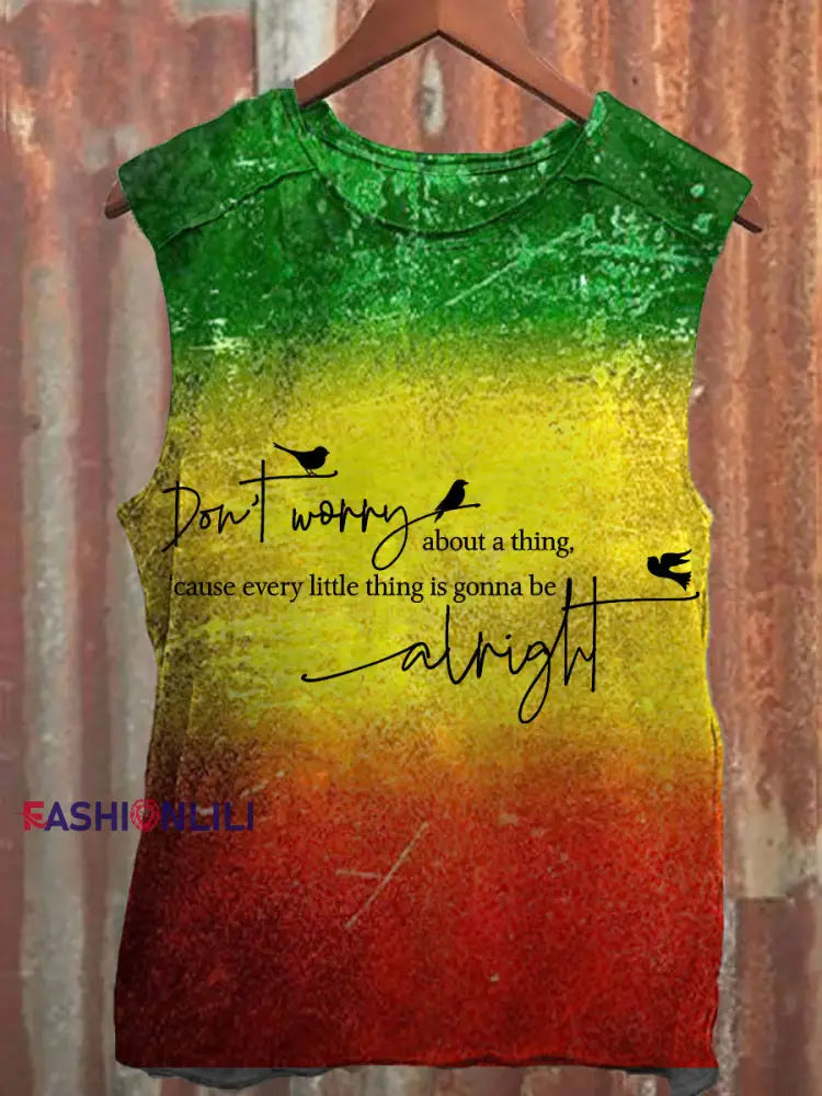 Men’s ’Every little thing is gonna be alright’ tank top As picture / S