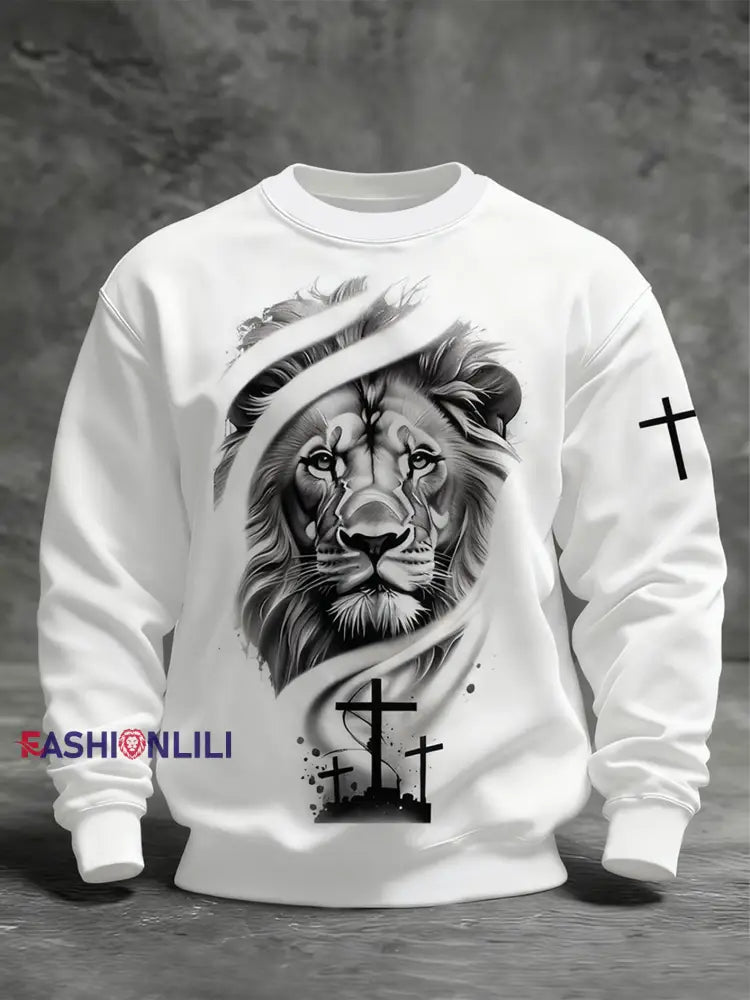 Men’s Faith Crew Neck Sweatshirt White / S