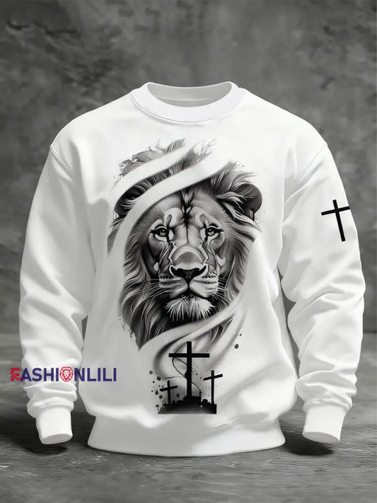 Men’s Faith Crew Neck Sweatshirt White / S