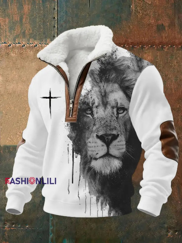 Men’s Faith Day Print Sweatshirt As picture / S