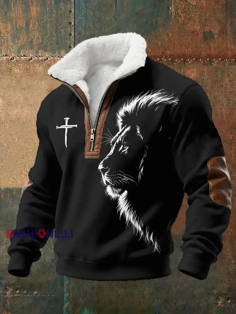 Men’s Faith Day Print Sweatshirt As picture / S