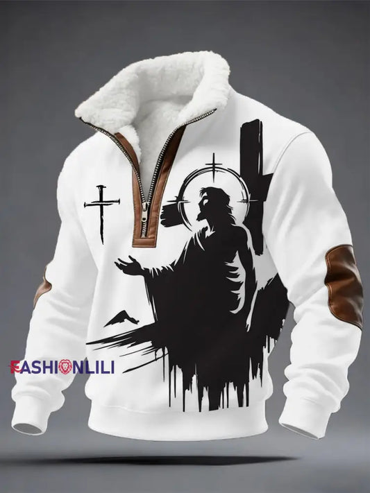 Men’s Faith Print Sweatshirt White / S