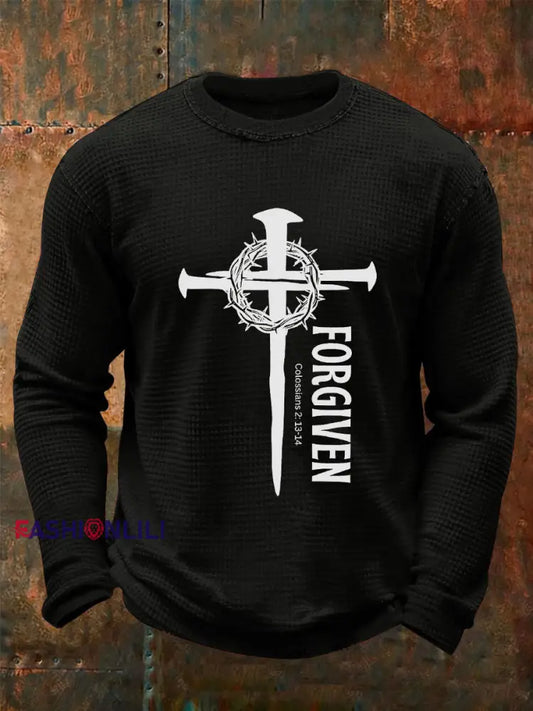 Men’s Faith Waffle Long-Sleeve T-Shirt Black / S