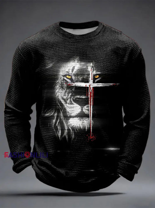 Men’s Faith Waffle Top Black / S