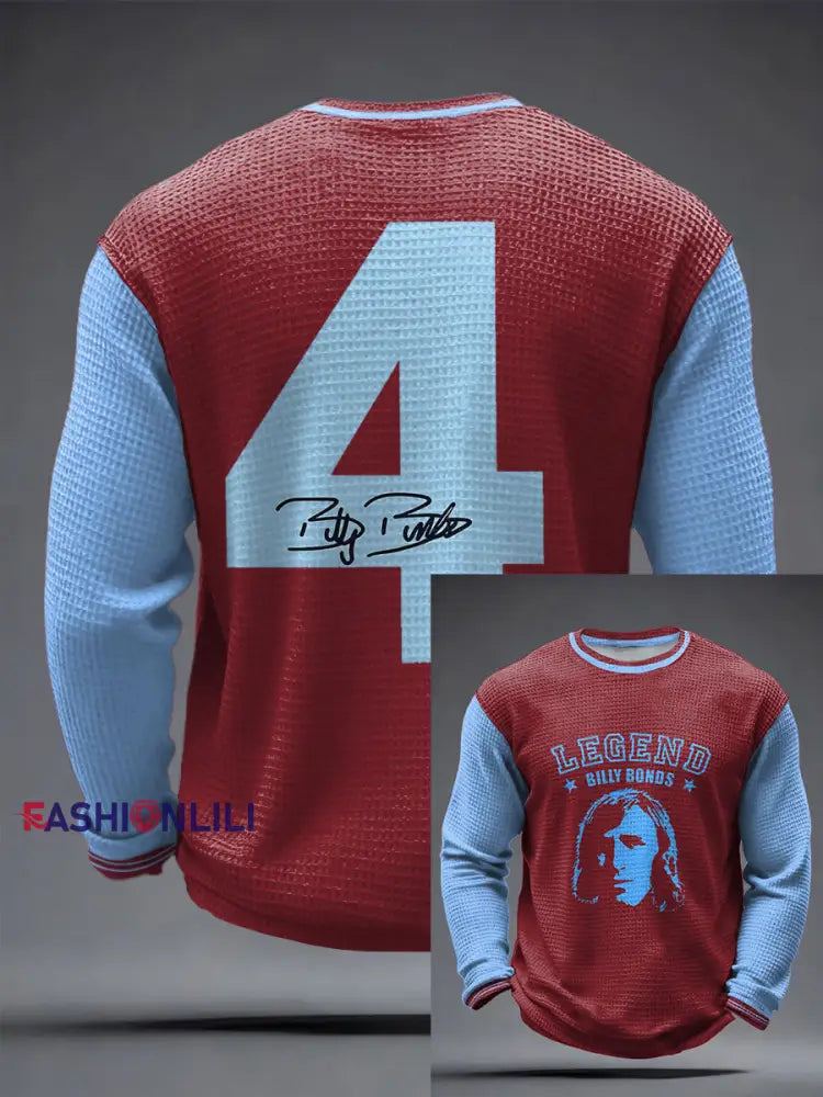 Men’s Football Lover Legend Printed Waffle Tops As picture / S