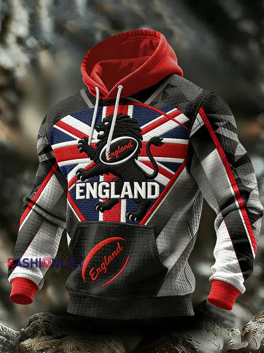 Men’s Football Printed Casual Hoodie A / S
