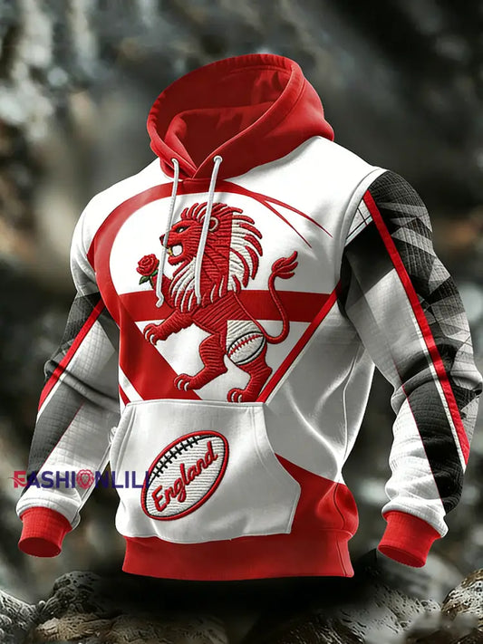 Men’s Football Printed Casual Hoodie A / S