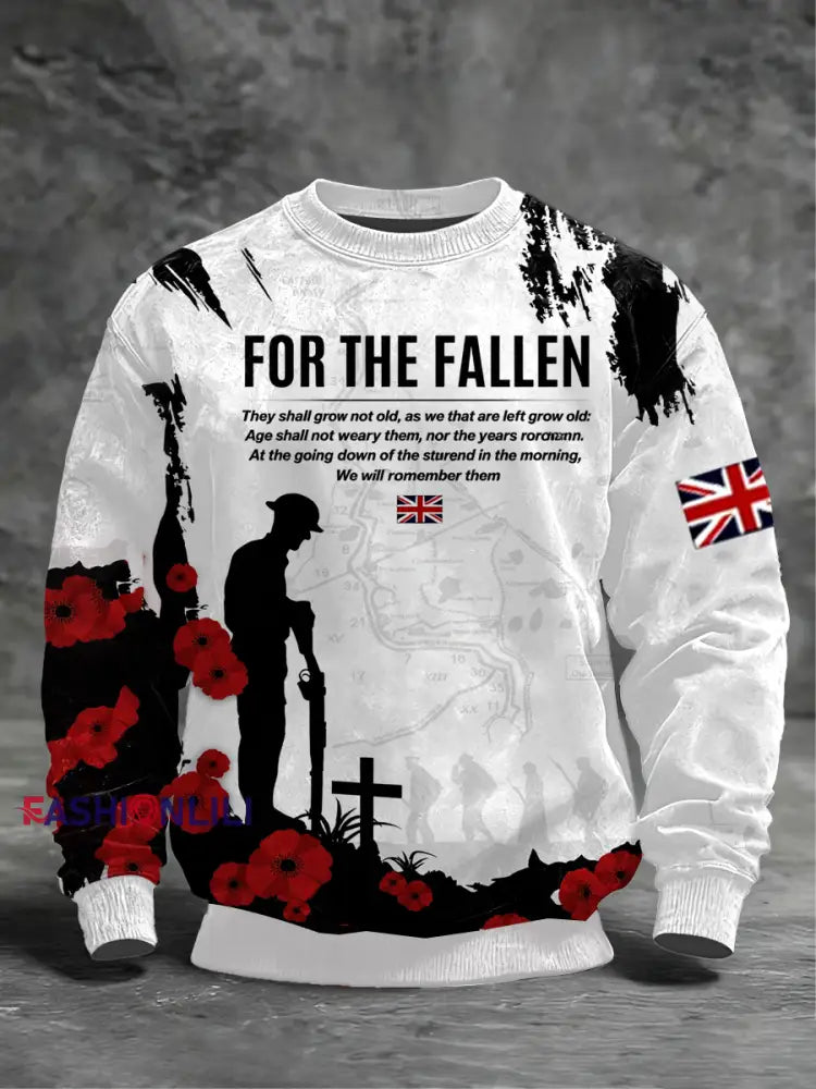 Men’s For the fallen Crew Neck Sweatshirt As picture / S