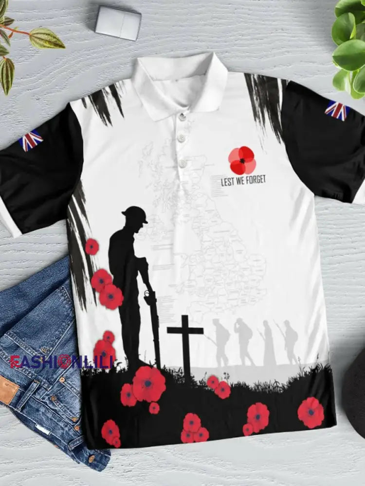 Men’s FOR THE FALLEN Short Sleeve Polo Shirt