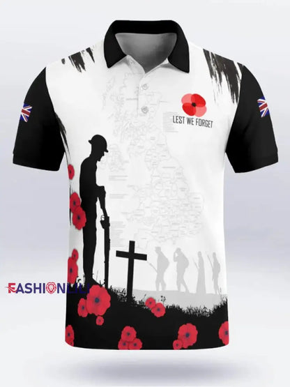 Men’s FOR THE FALLEN Short Sleeve Polo Shirt