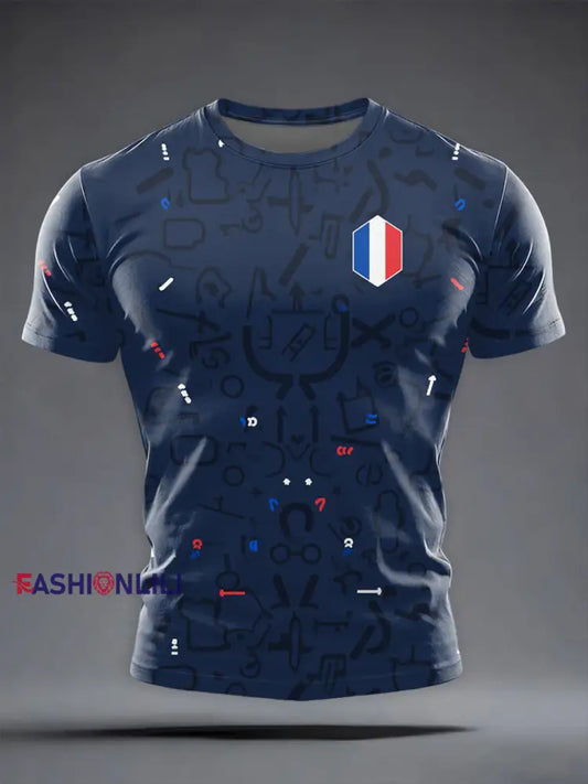 Men’s France Rugby Fan short sleeves t-shirt Navy Blue / S