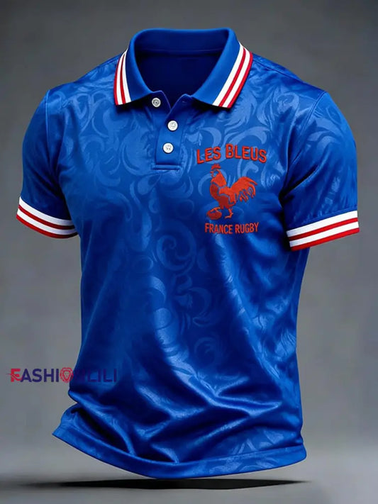 Men’s France Rugby Shirt Blue / S