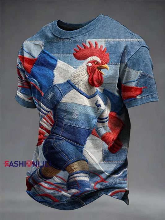 Men’s France Rugby Short Sleeves T-shirt As picture / S