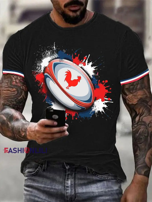 Men’s France Rugby Short Sleeves T-shirt Black / S