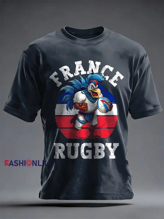 Men’s French Rugby Cheering Printed T-Shirt A / S