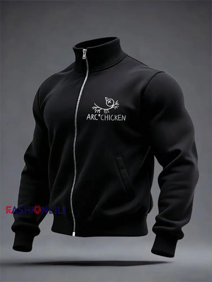 Men’s Funny Arc’chicken Jacket Black / S