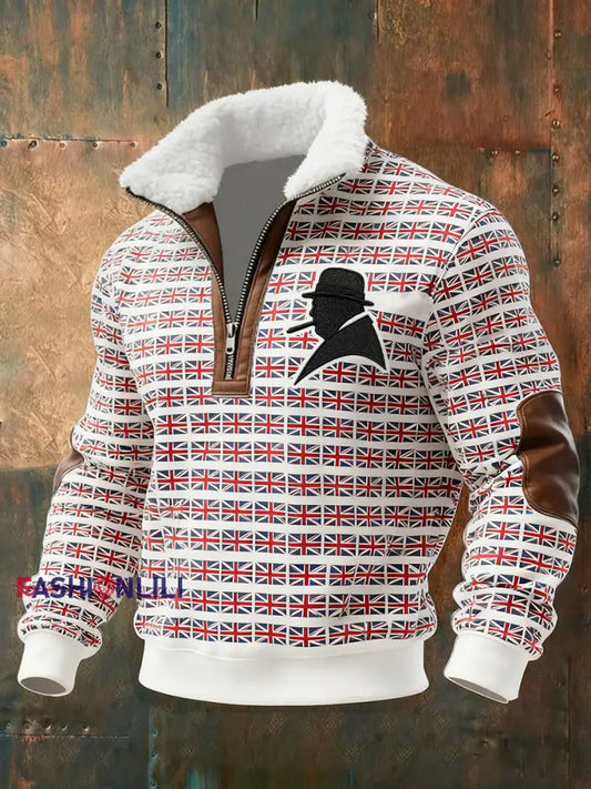 Men’s Funny Churchill Printed Hoodie White / S