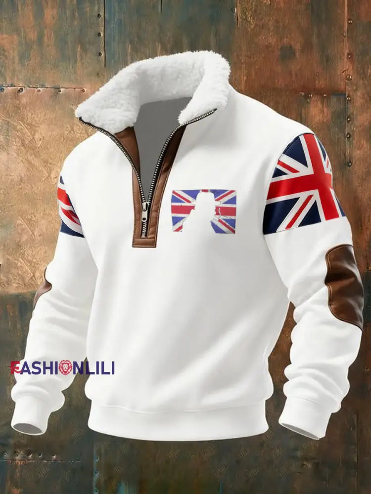 Men’s Funny Churchill Printed Hoodie White / S