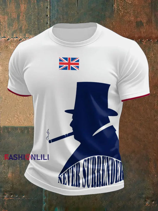 Men’s Funny Churchill Printed T-shirt White / S