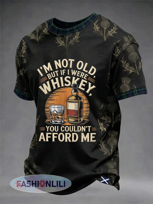 Men’s Funny Scotch Whisky Short Sleeve T-shirt - As picture / S
