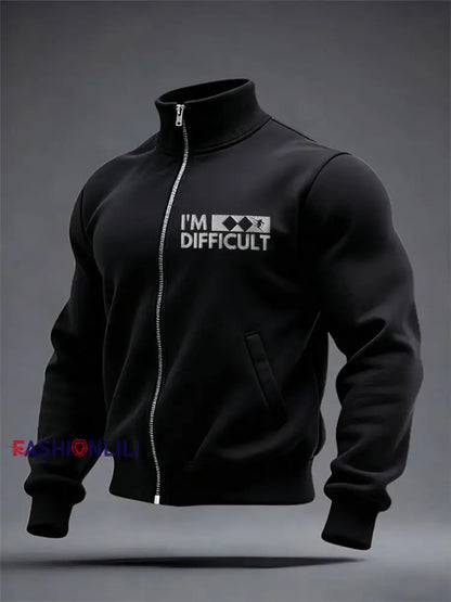 Men’s Funny Ski Jacket Black / S