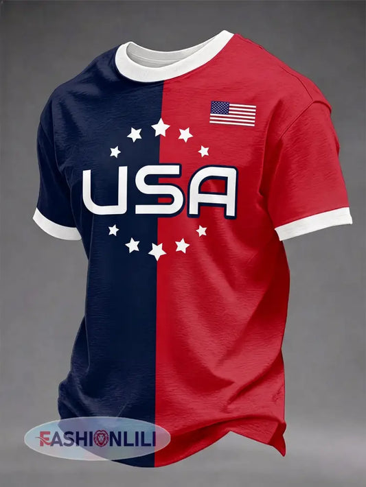 Men’s Gift For Soccer Fans 2026 Soccer Gameday Casual Tee - RED BLUE / S