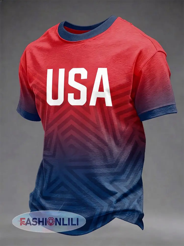 Men’s Gift For Soccer Fans 2026 Soccer Gameday Casual Tee - RED BLUE / S